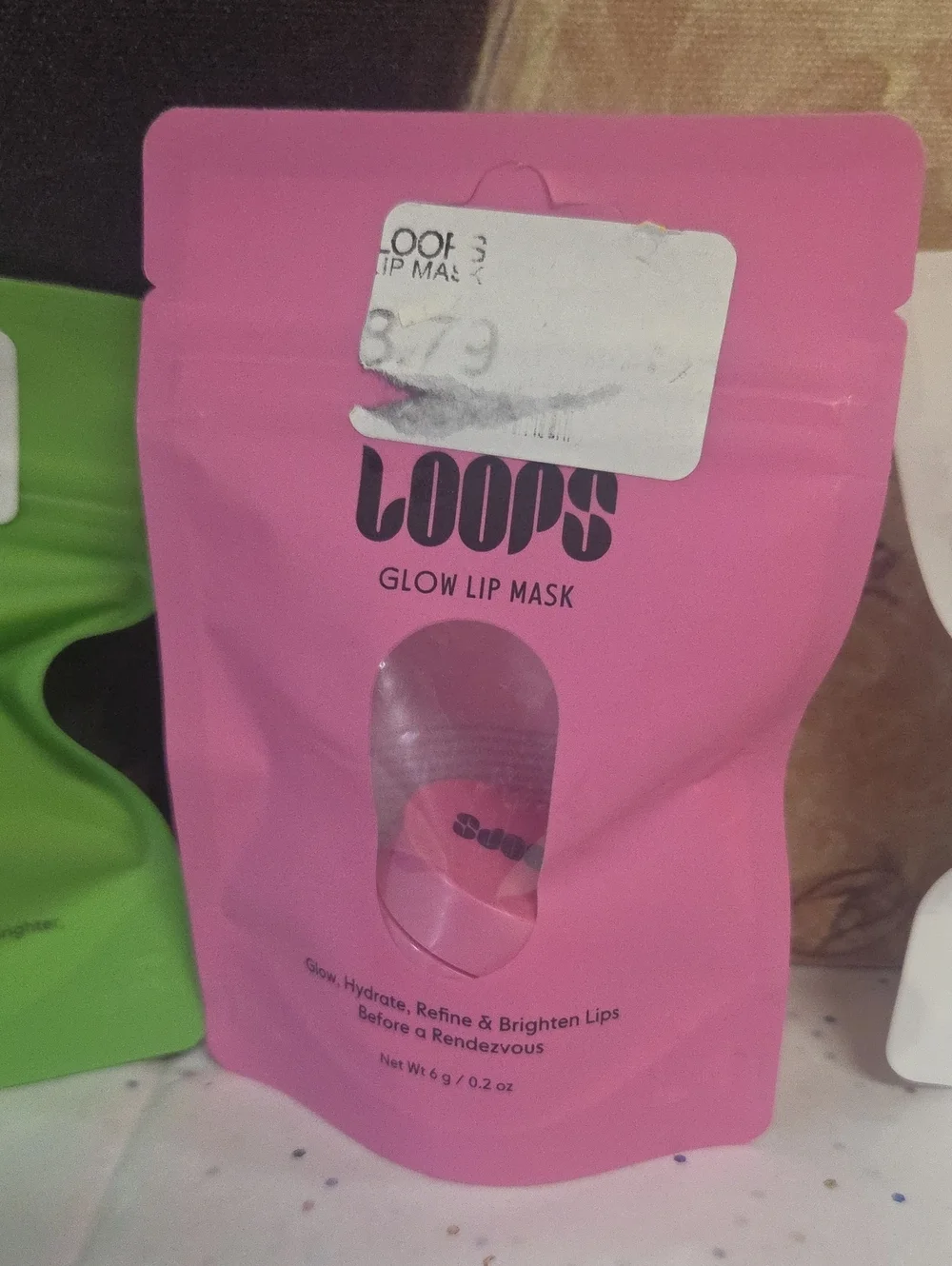 LOOPs Glow & Hydrating Lip Masks — Pink, Green, White Set Of 3